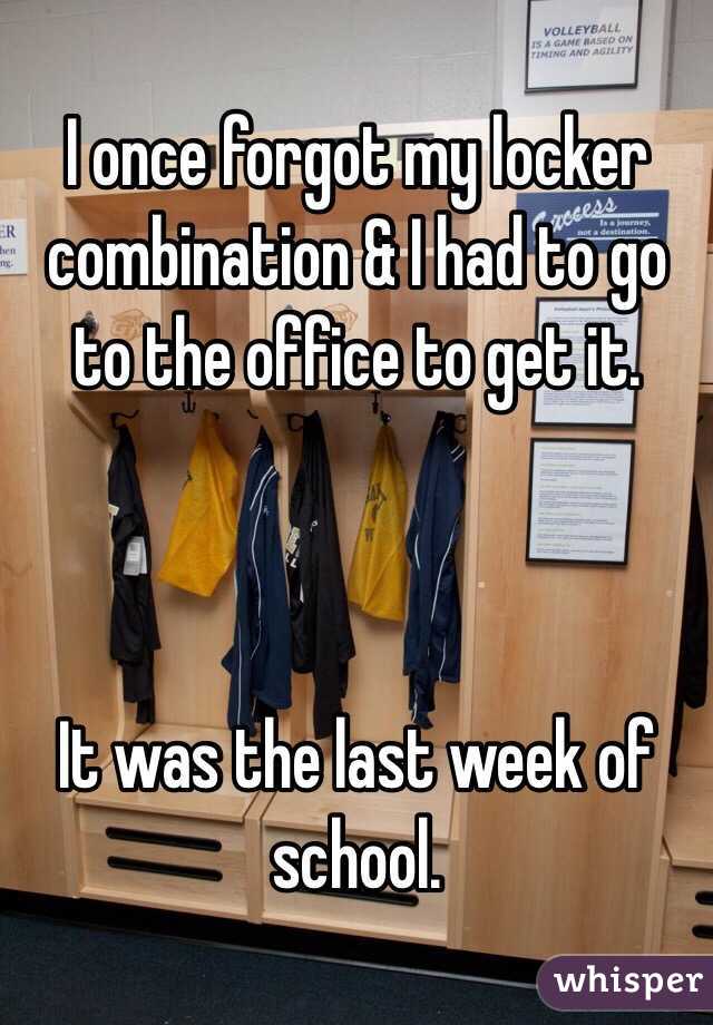 What can I do if I forgot my locker combination?