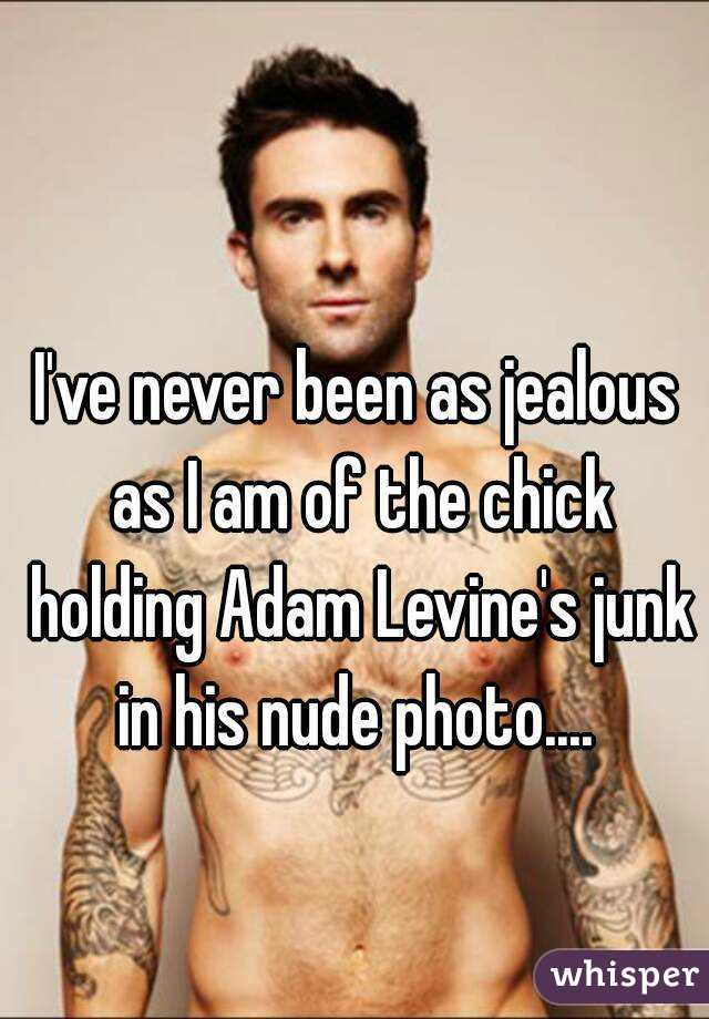 I've never been as jealous as I am of the chick holding Adam Levine's junk in his nude photo.... 