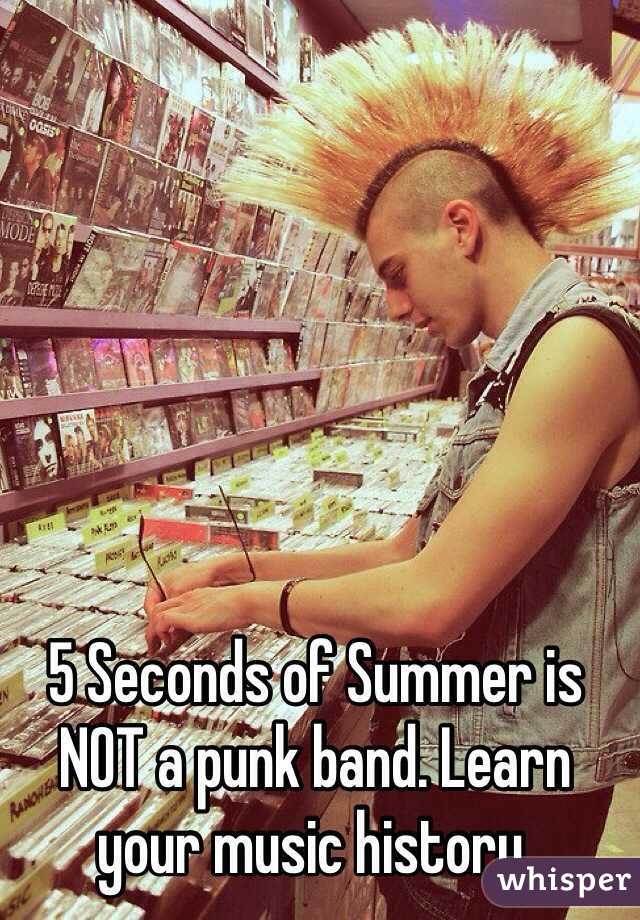 5 Seconds of Summer is NOT a punk band. Learn your music history. 