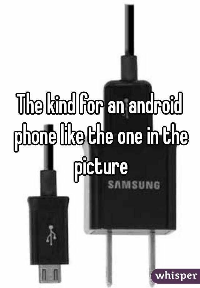 The kind for an android phone like the one in the picture