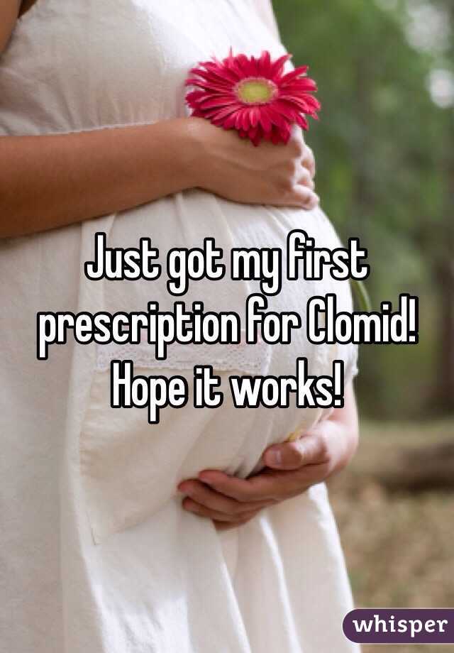 Just got my first prescription for Clomid! Hope it works!  