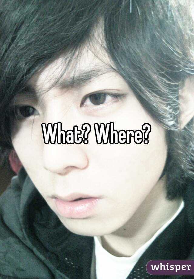 What? Where?