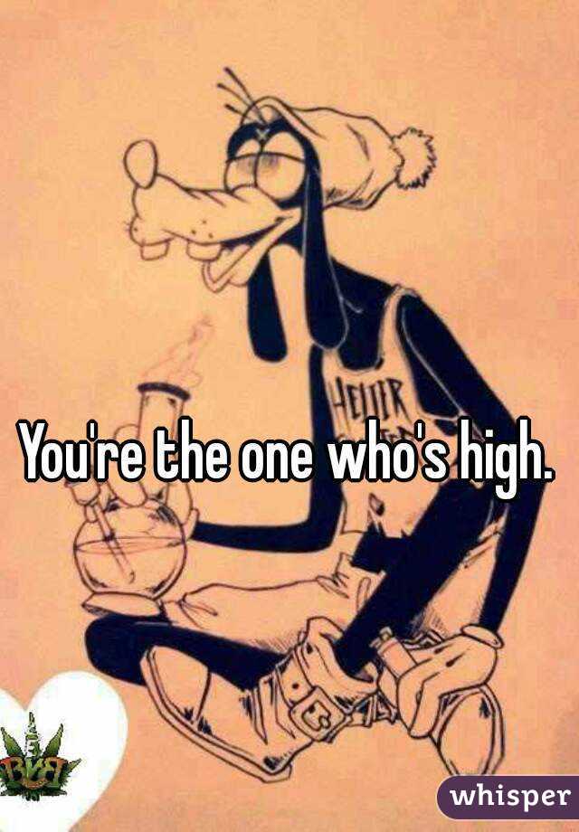 You're the one who's high.