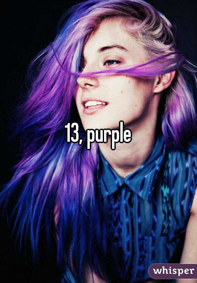 13, purple