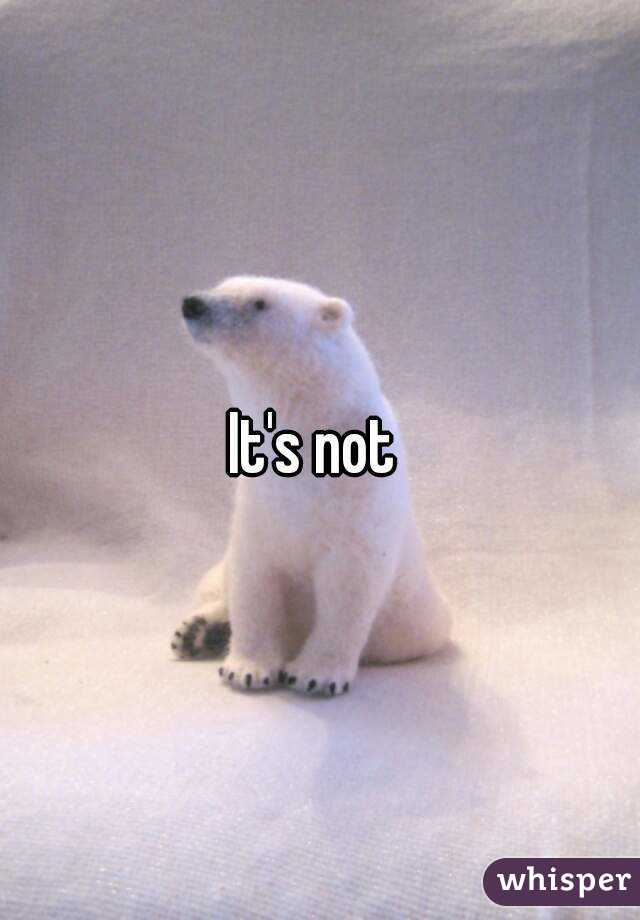 It's not 