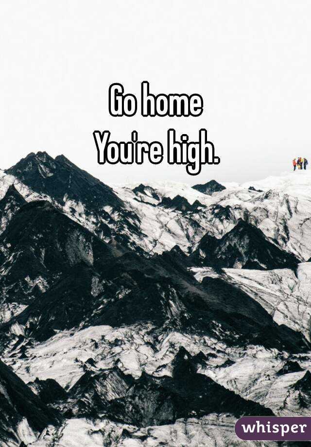 Go home
You're high.