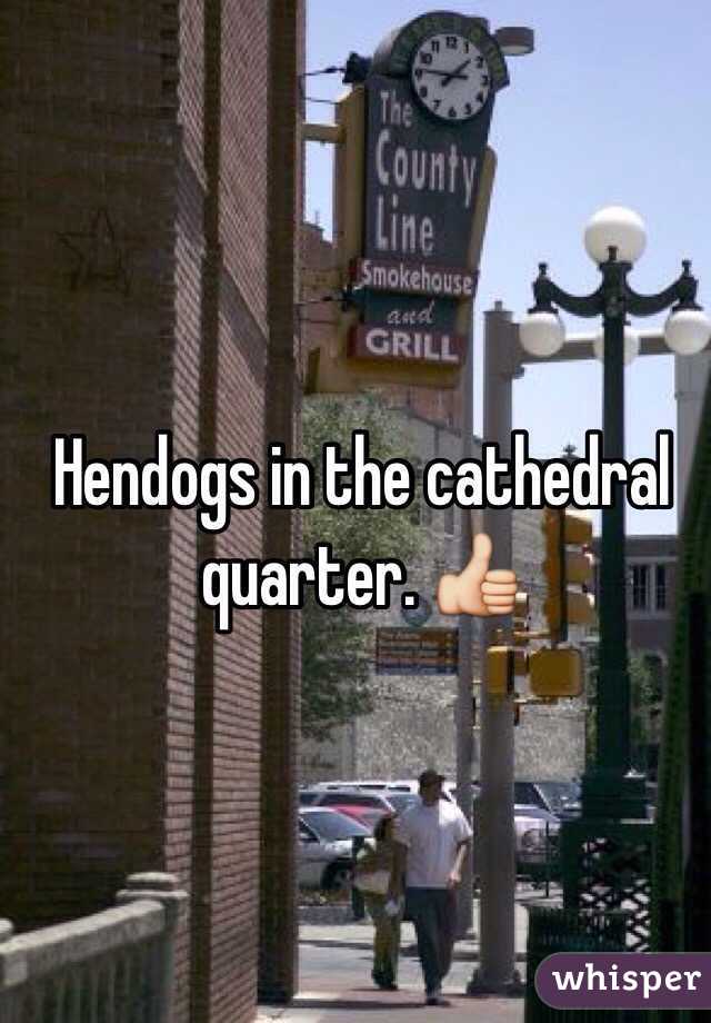 Hendogs in the cathedral quarter. 👍