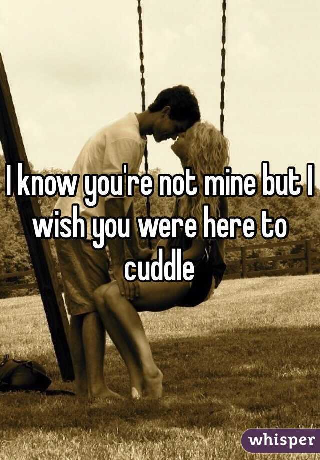 I Know You Re Not Mine But I Wish You Were Here To Cuddle
