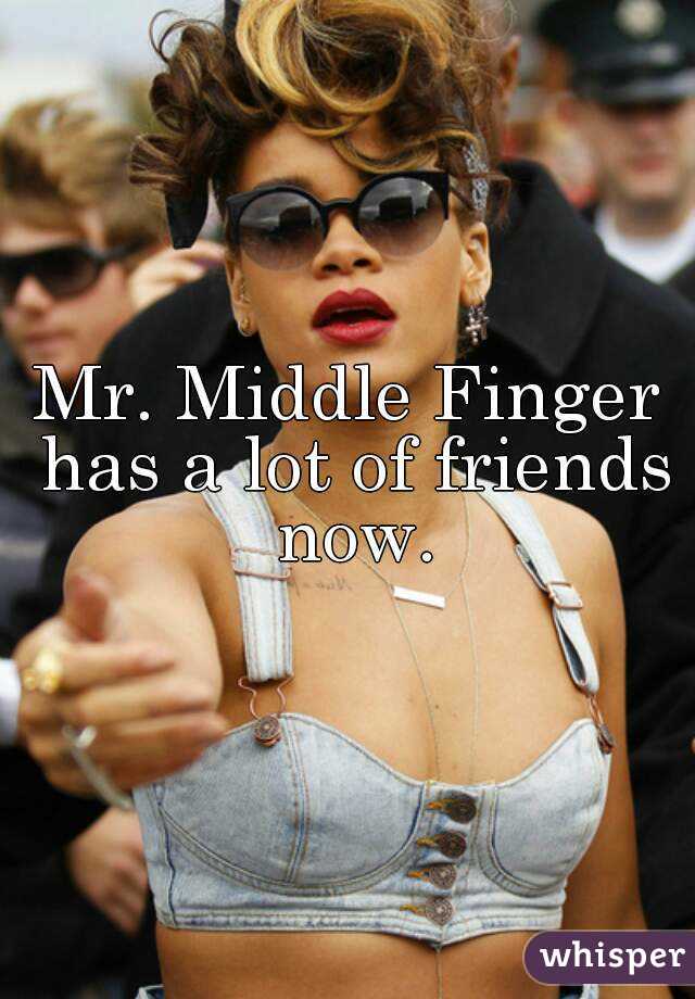 Mr. Middle Finger has a lot of friends now.