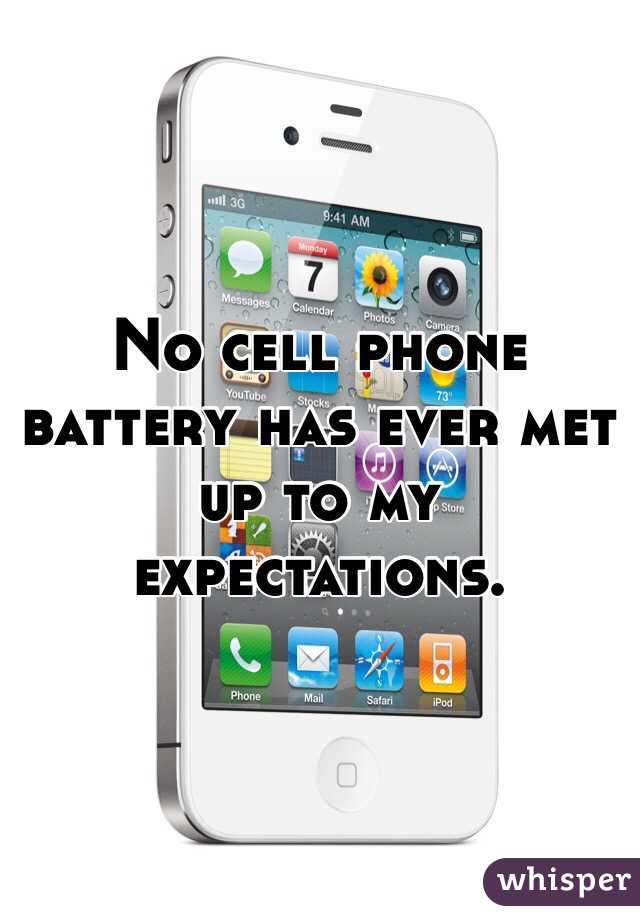 No cell phone battery has ever met up to my expectations. 