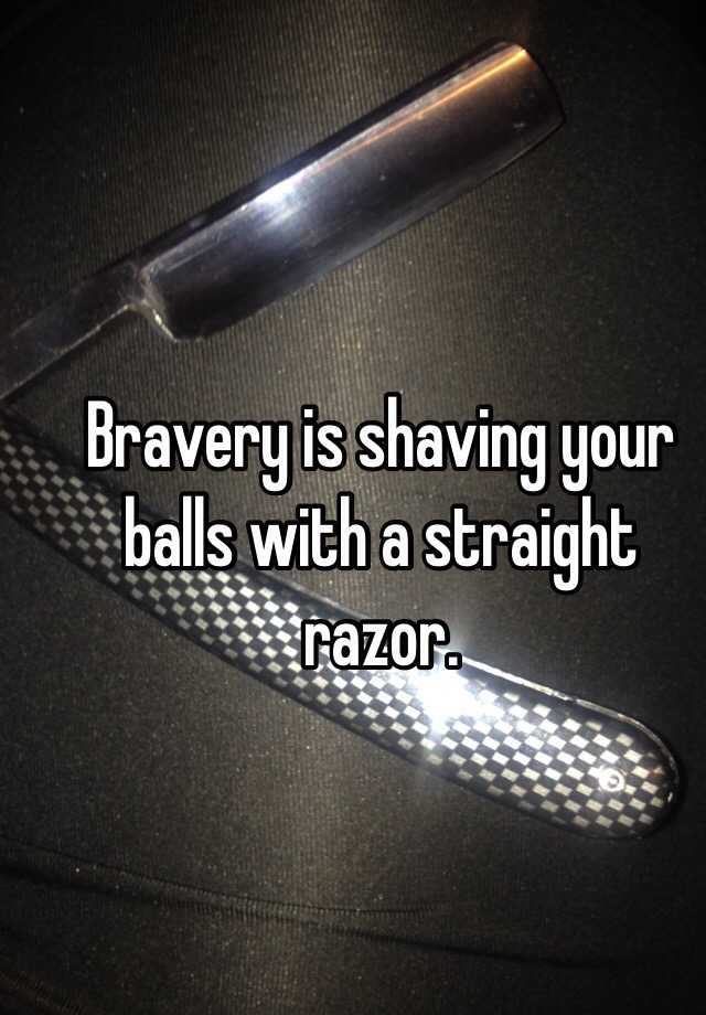 shaving balls with straight razor