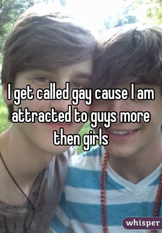 I get called gay cause I am attracted to guys more then girls