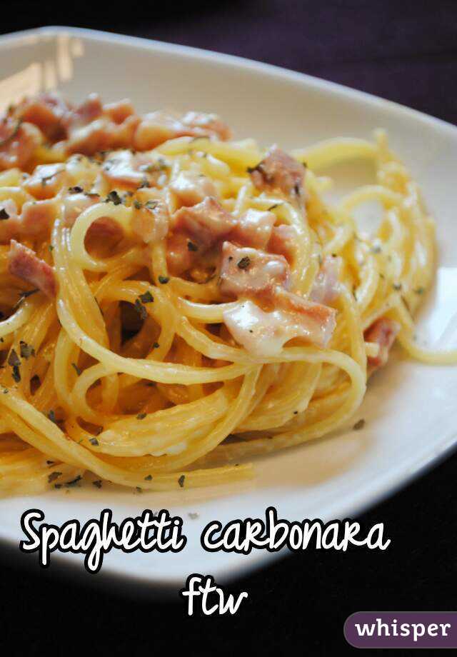 Spaghetti carbonara ftw