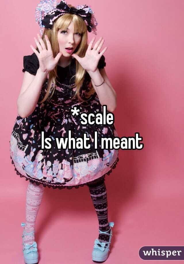 *scale
Is what I meant