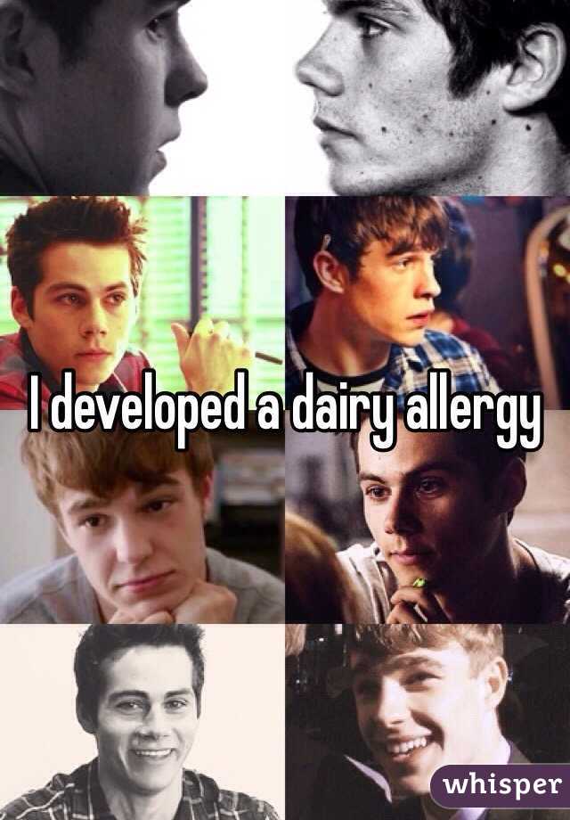 I developed a dairy allergy