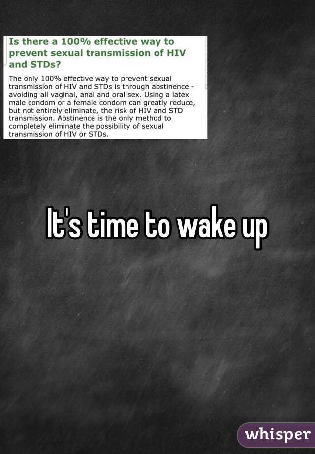 It's time to wake up