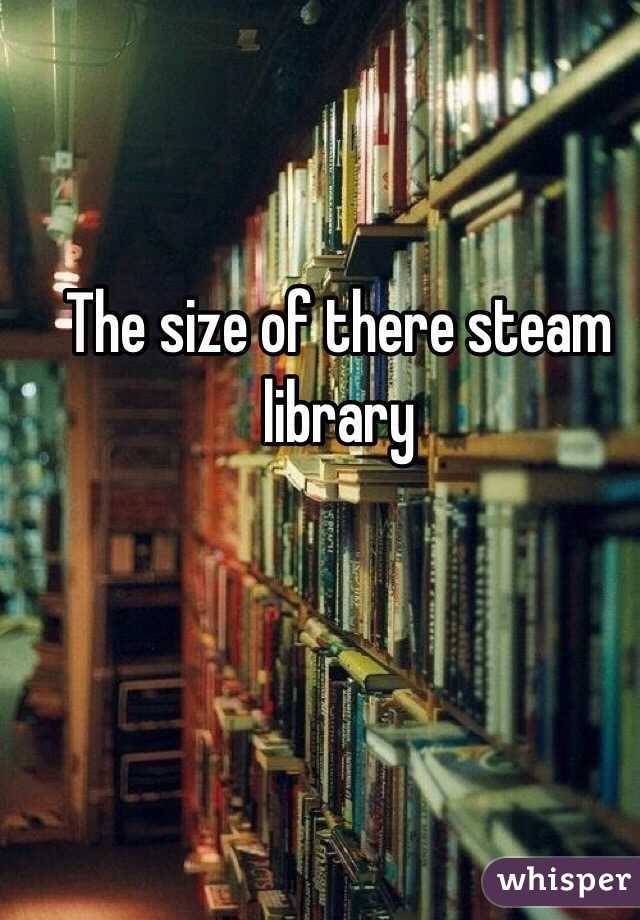 The size of there steam library