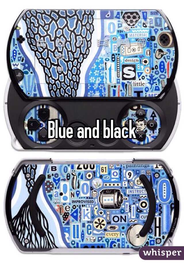 Blue and black