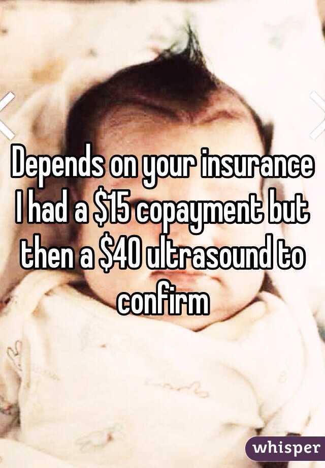 Depends on your insurance I had a $15 copayment but then a $40 ultrasound to confirm 