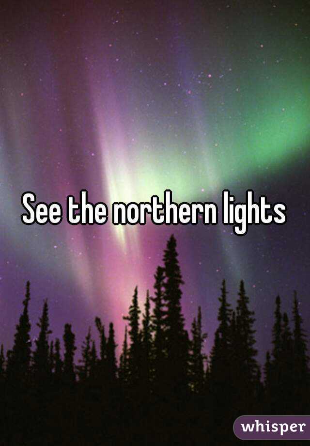See the northern lights
