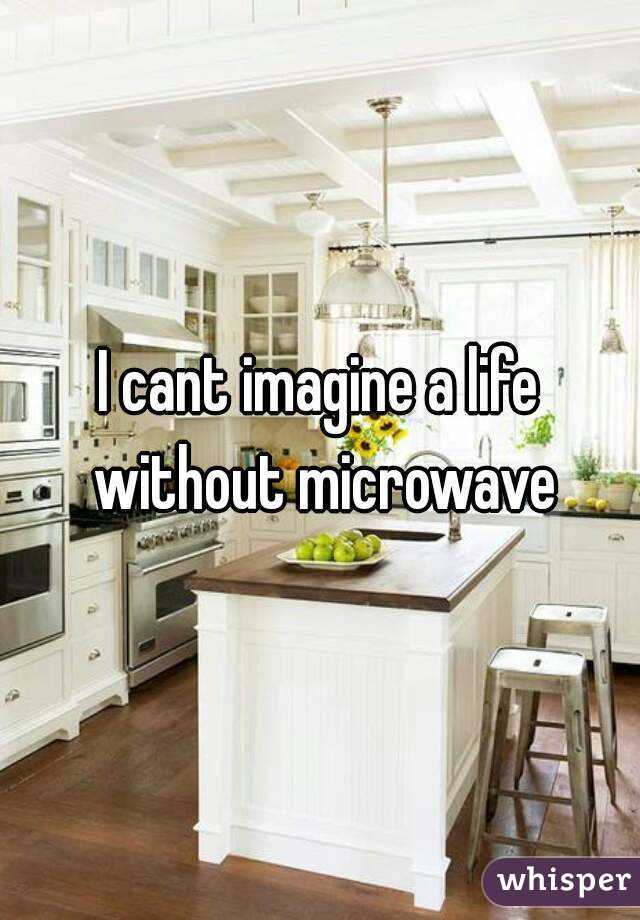 I cant imagine a life without microwave