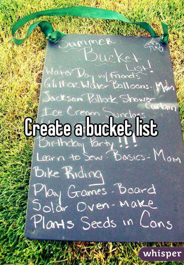 Create a bucket list