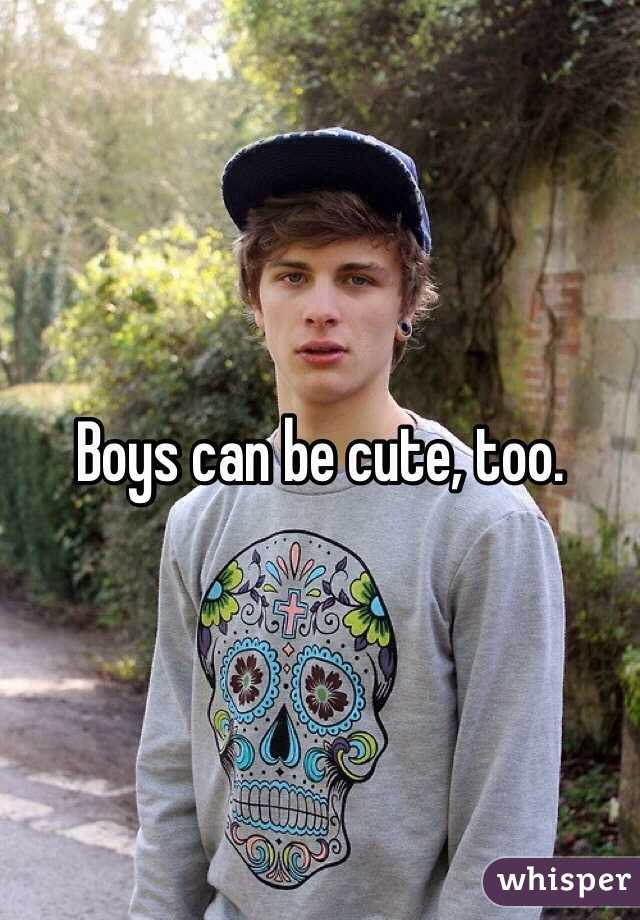 Boys can be cute, too.