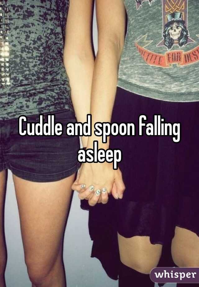 Cuddle and spoon falling asleep 