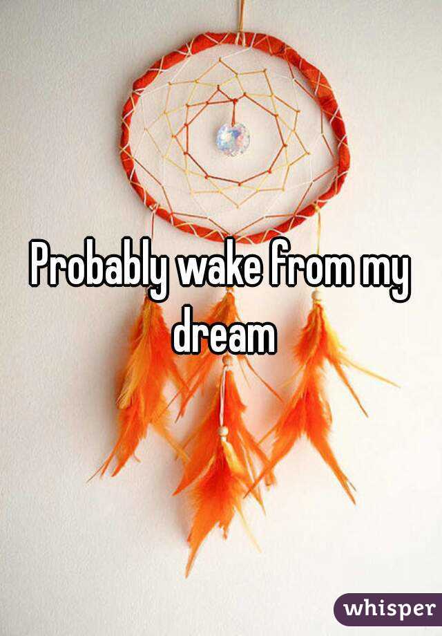 Probably wake from my dream