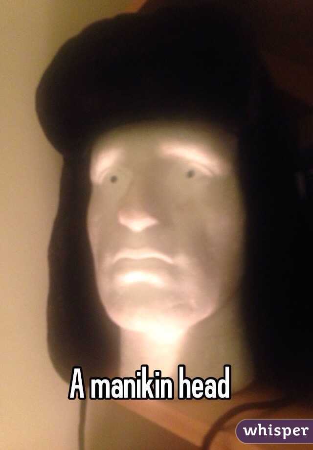 A manikin head 