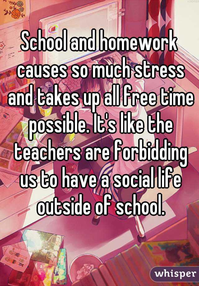 does homework put stress on teachers
