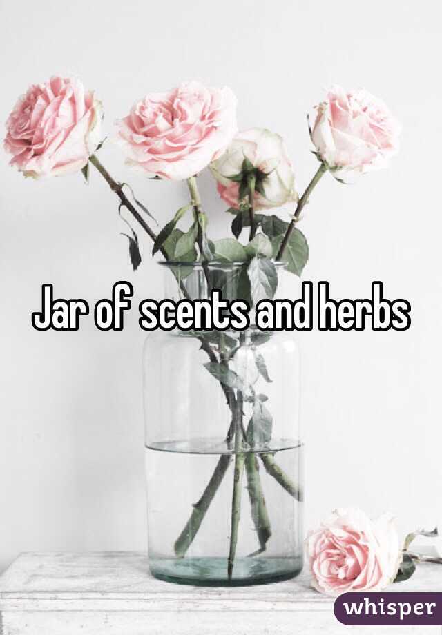 Jar of scents and herbs