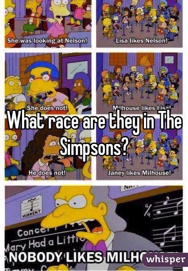 What race are they in The Simpsons?