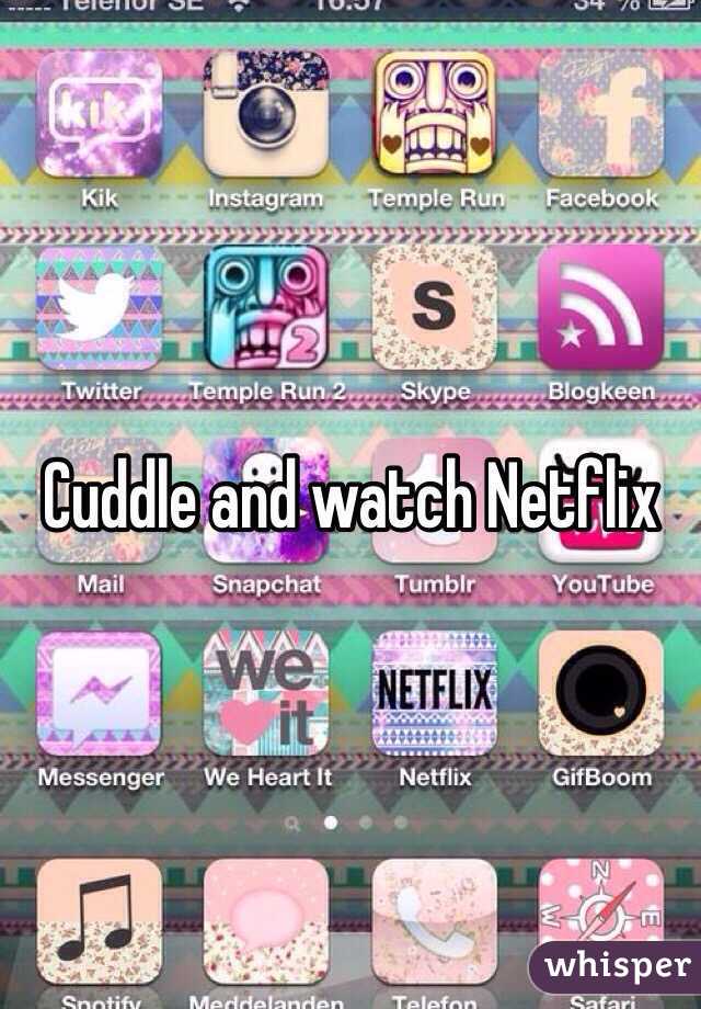 Cuddle and watch Netflix 