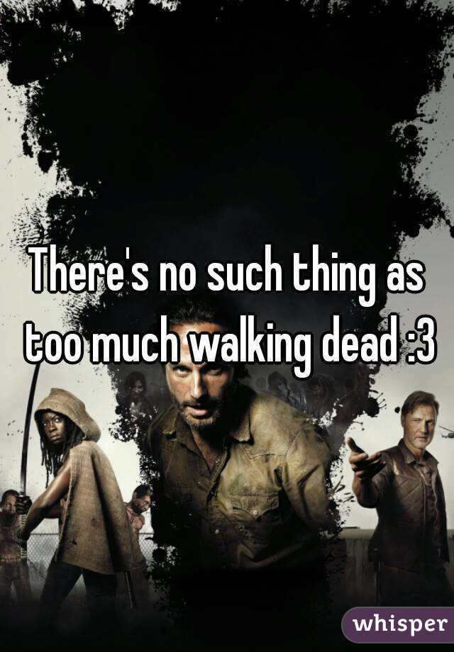 There's no such thing as too much walking dead :3