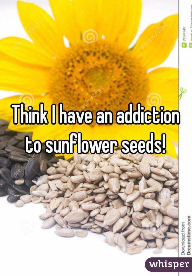 Think I have an addiction to sunflower seeds! 