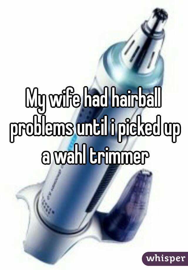 My wife had hairball problems until i picked up a wahl trimmer