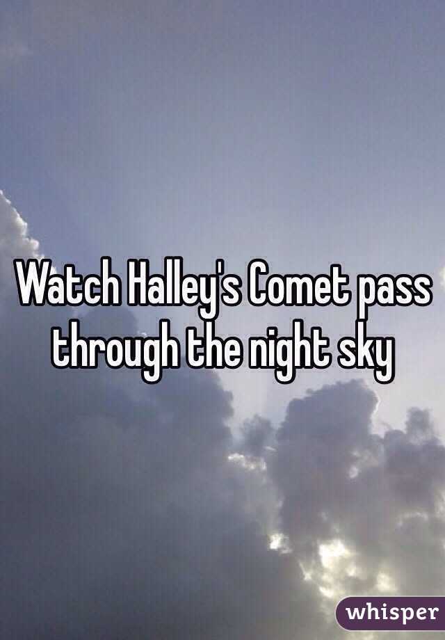 Watch Halley's Comet pass through the night sky 