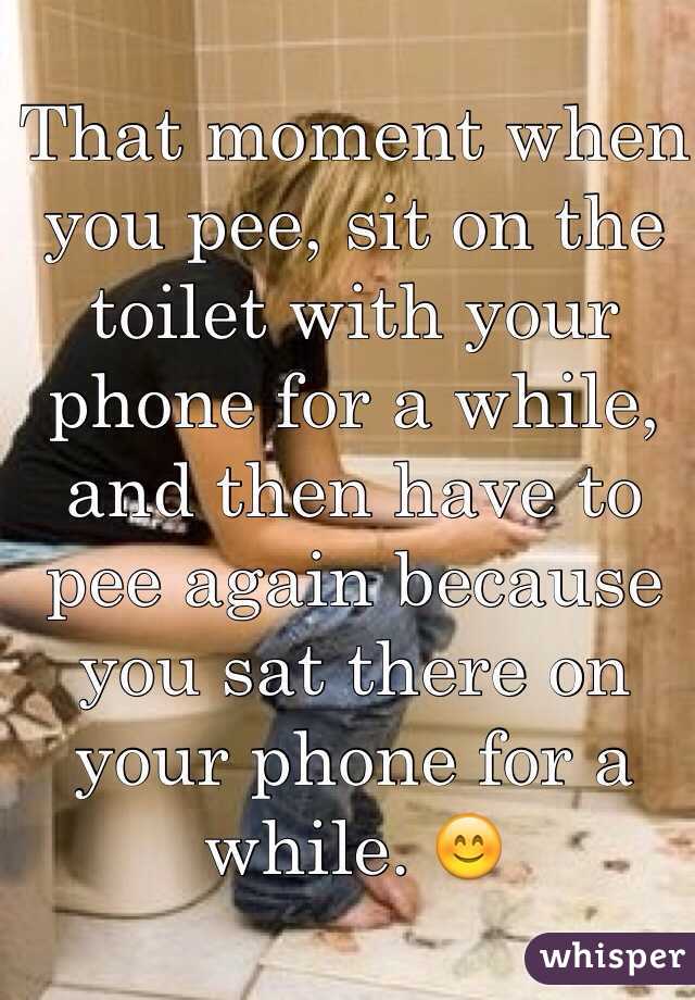 That Moment When You Pee Sit On The Toilet With Your Phone For A While And Then Have To Pee 1969