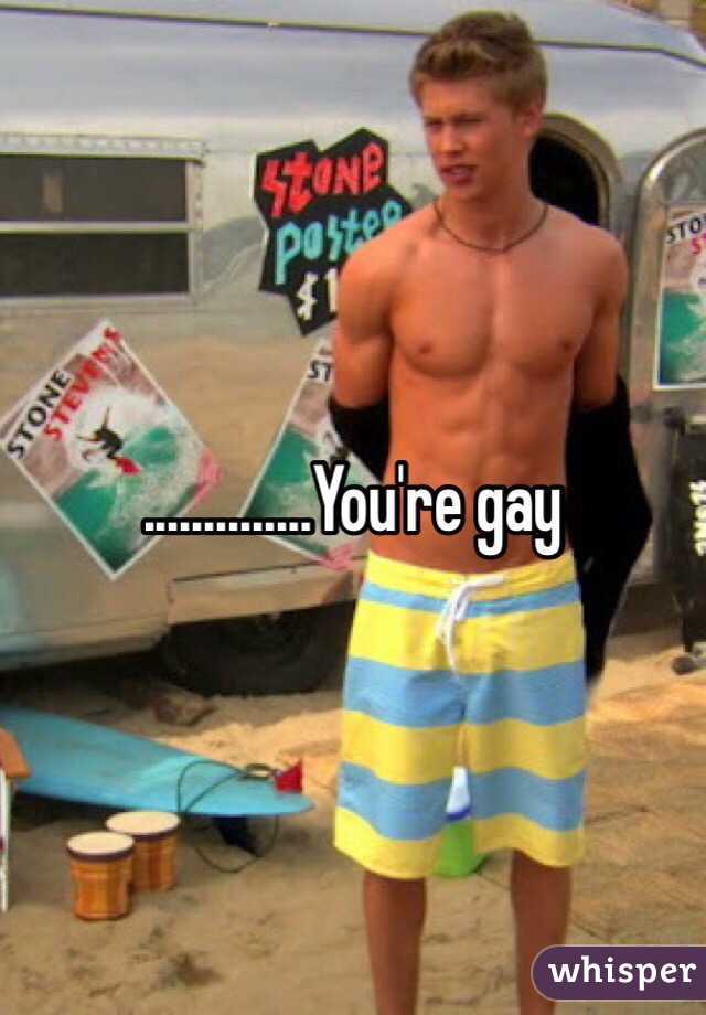 ..............You're gay 