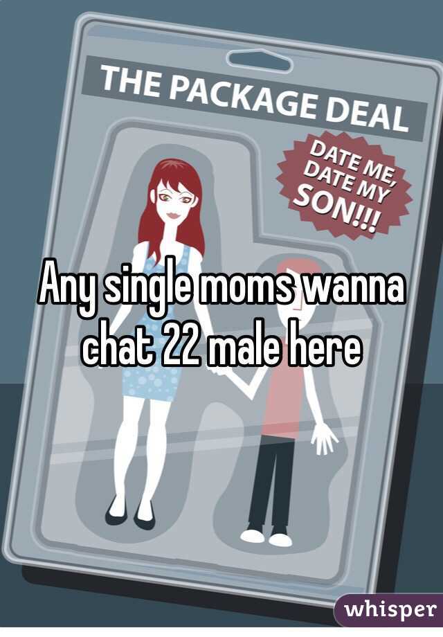 Any single moms wanna chat 22 male here 