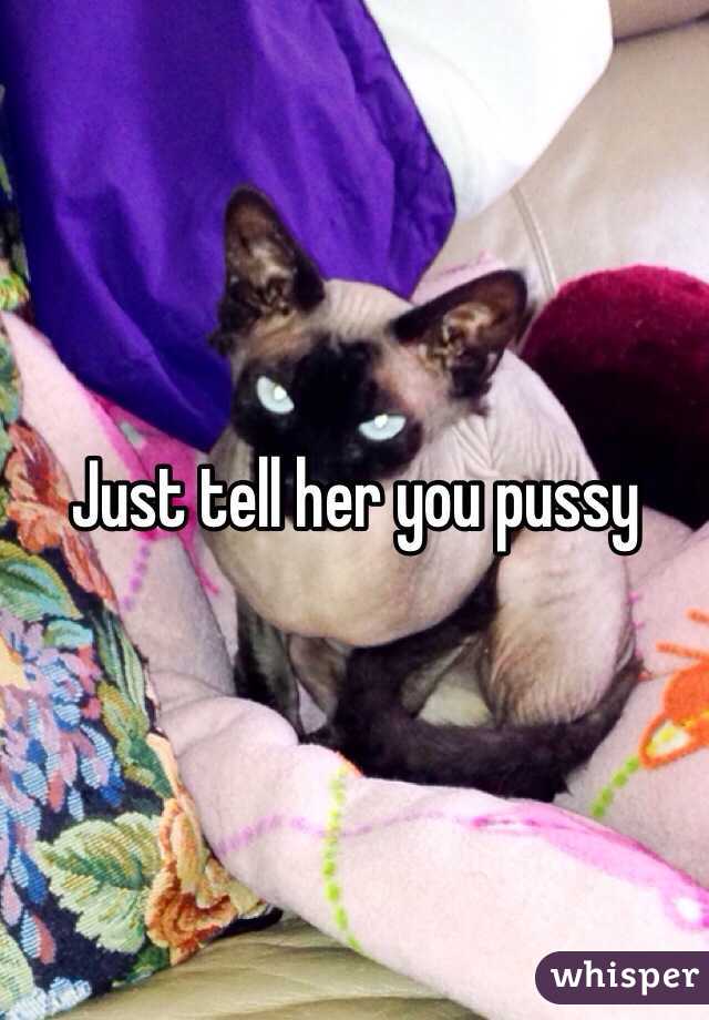 Just tell her you pussy