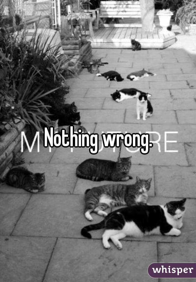 Nothing wrong.