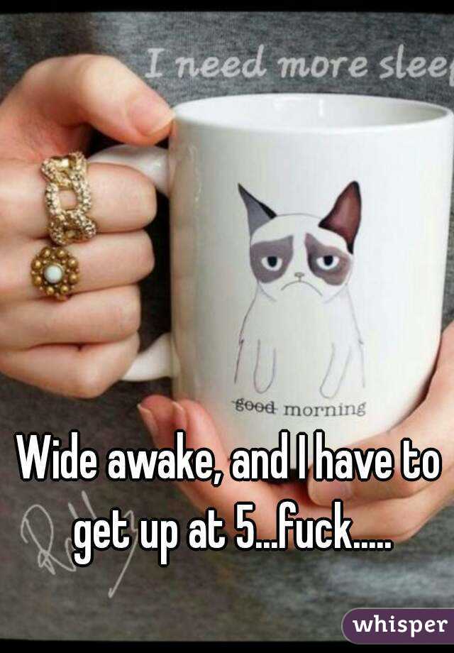 Wide awake, and I have to get up at 5...fuck.....