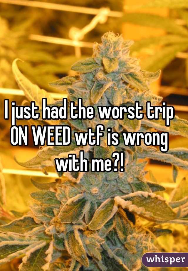 I just had the worst trip ON WEED wtf is wrong with me?!
