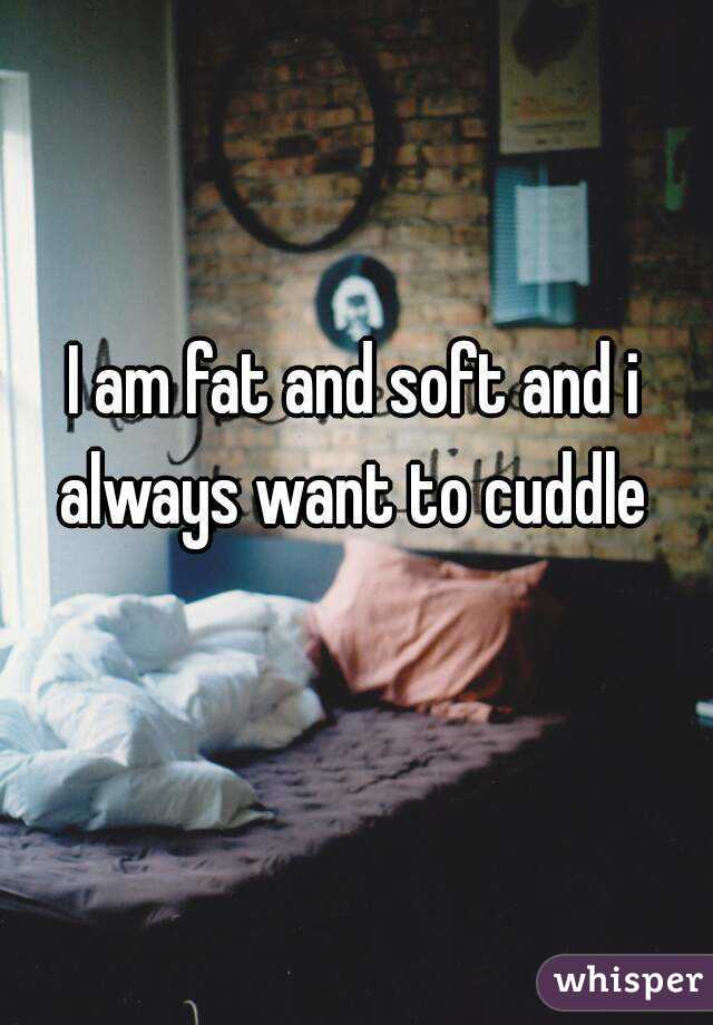 I am fat and soft and i always want to cuddle 