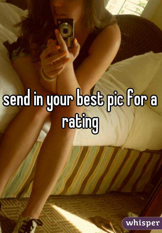 send in your best pic for a rating 