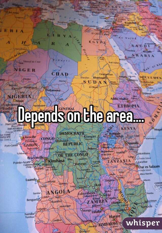 Depends on the area....