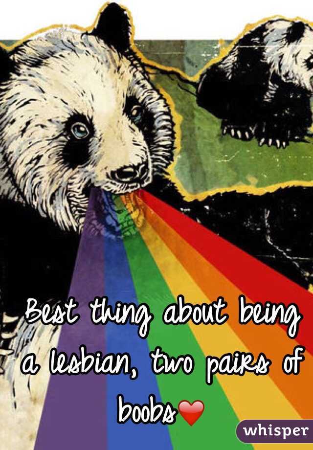 Best thing about being a lesbian, two pairs of boobs❤️