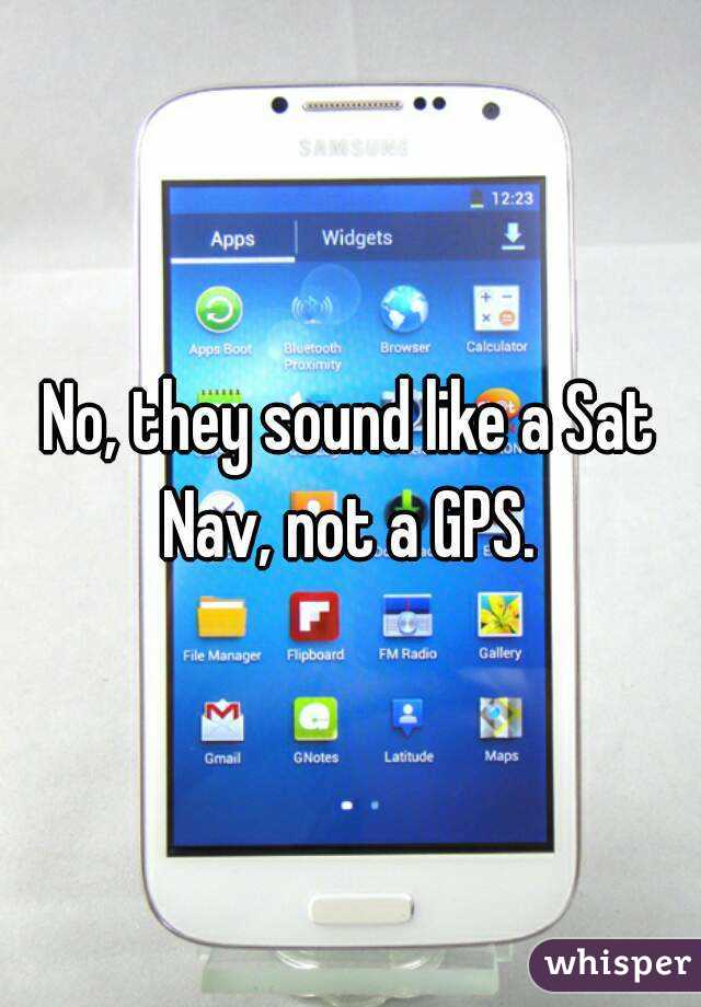 No, they sound like a Sat Nav, not a GPS. 